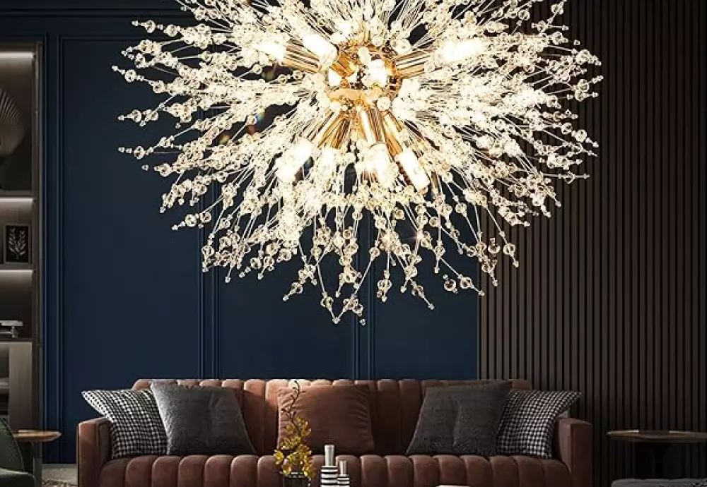 brass chandelier crystal